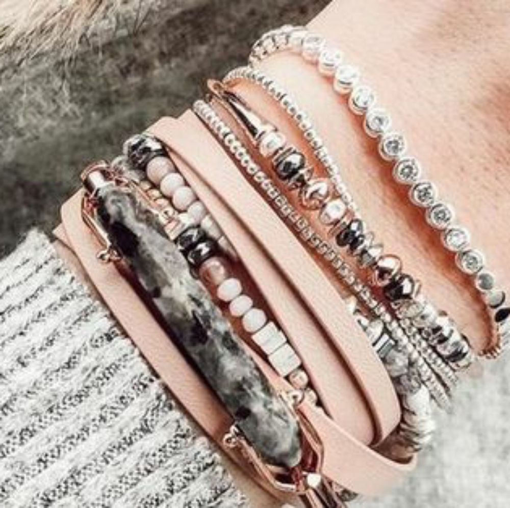 Stella and Dot blush yves wrap bracelet